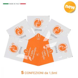 5 bustine arancioni N1 Permanente Ciglia poggiate a ventaglio
