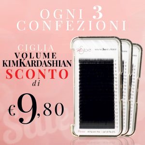 immagine rosa quadrata con la scritta promo sconto ciglia 007 kim kardashian