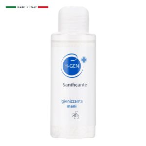 bottihlia da 100 ml trasparente con ingienizzate mani