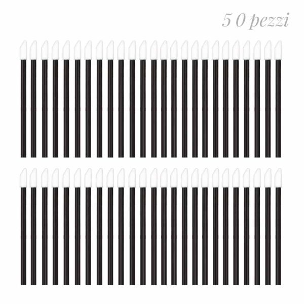 foto di 30 Macro Brush Applicatori in Microfibra verticali color nero
