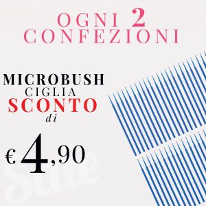 riquadro grigio con scritta sconto Micro Brush Ciglia 