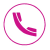 icona telefono icona telefono fuxia con cerchio